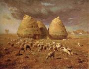 Jean Francois Millet Spring,haymow painting